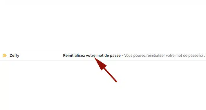 Dans votre boite aux lettres (vérifier aussi vos spams) cliquez sur le message de Zeffy.