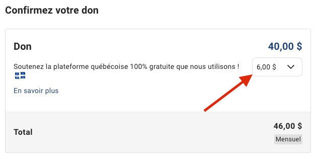 Vous pouvez décider de ne pas soutenir la plateforme
