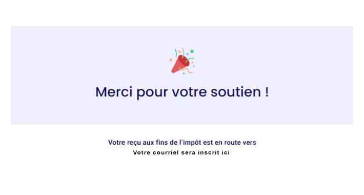 Vérifiez vos courriels et même vos indésirables pour voir votre reçu d'impôt